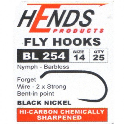 Hends Barbless Hooks BL 254 Nymph/Wet